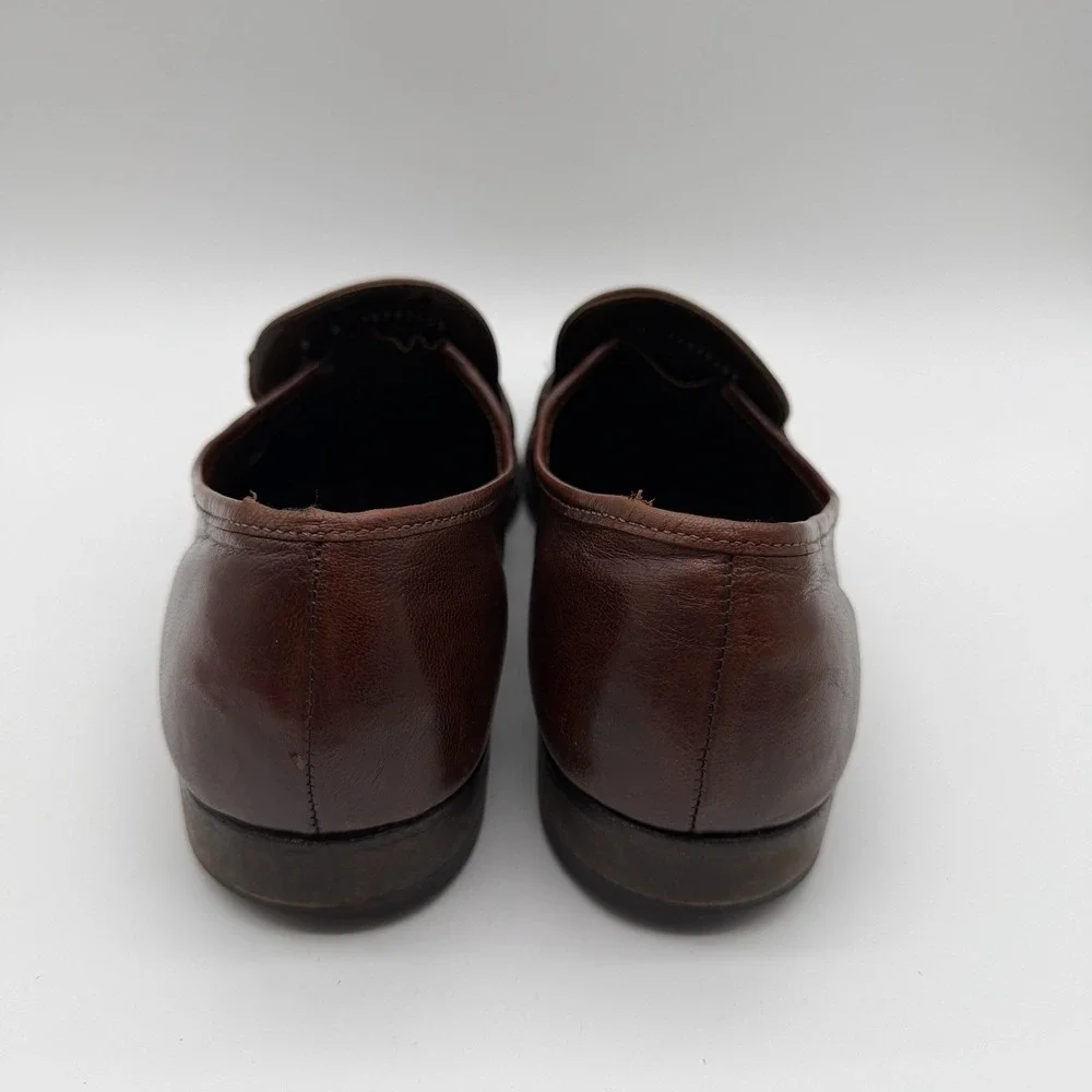 Florsheim Men's Riva Moc Toe Bit Loafers Leather Preppy Burgundy Size 9B
